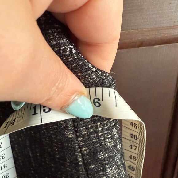 NICOLE FARHI | Gray Wool Blend Tweed V Neck Sheath Knee length Skirt | Size 10 - Picture 8 of 10